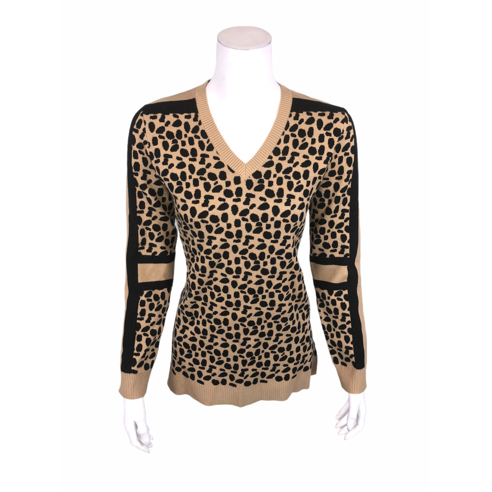 StyleList by Micaela Women's Animal Jacquard Sweater Mod Leopard XX-Small Size